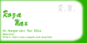 roza max business card