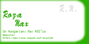 roza max business card